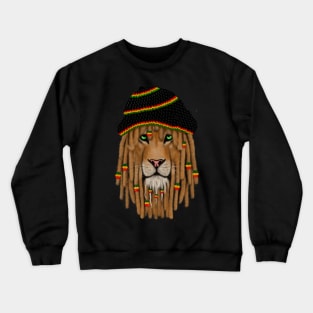 Rasta Color Lion, Rastafarian Crewneck Sweatshirt